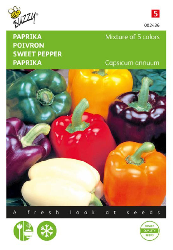 Paprika Mix 5 Colours siemenet – Capsicum annuum