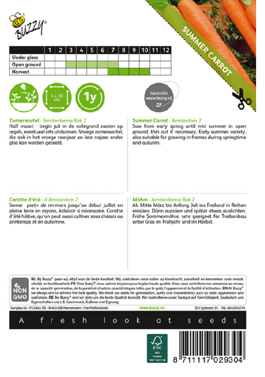 Amsterdam 2 porkkana siemenpussi takapuoli – kylvöohjeet