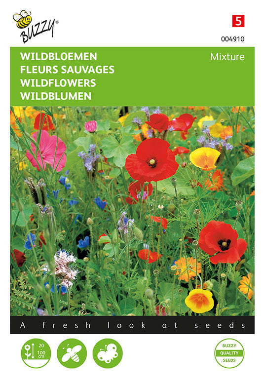 Niittykukkaseos siemenpussi edestä – Buzzy®