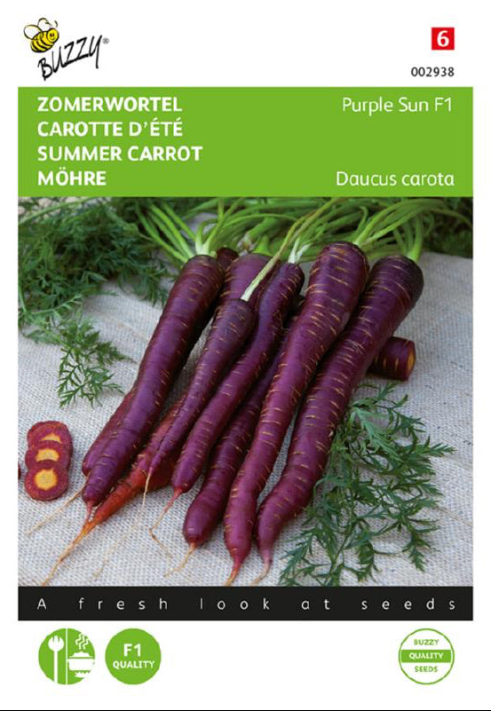 Purple Elite F1 porkkana siemenpussi edestä – Buzzy®