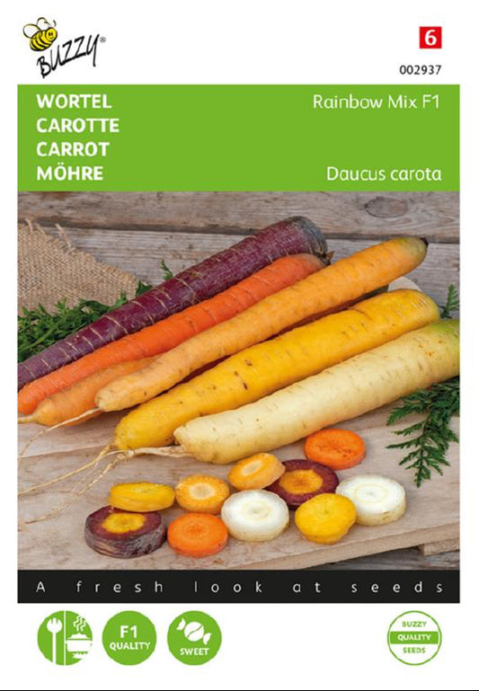 Rainbow F1 porkkana siemenpussi edestä – Buzzy®