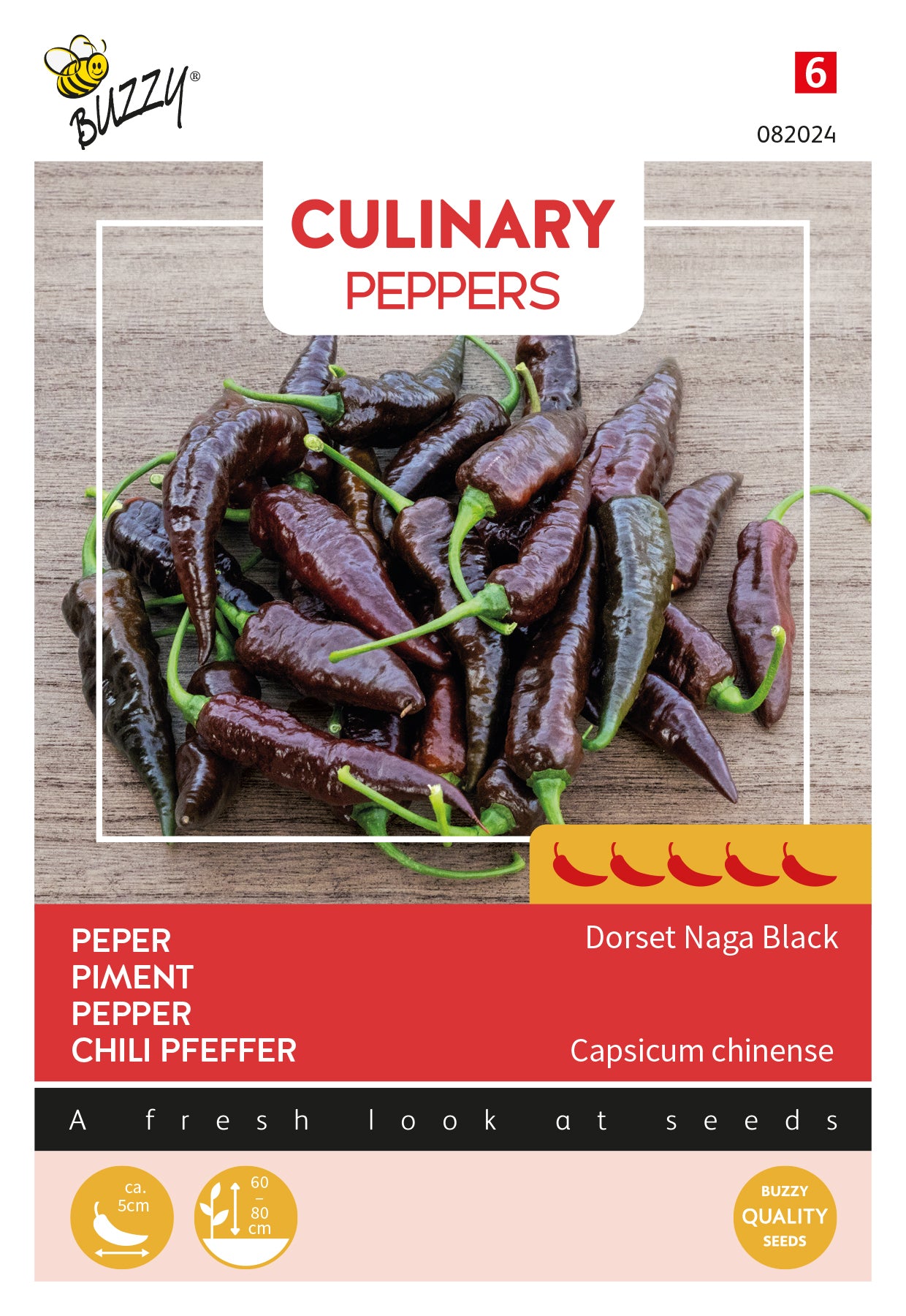 Dorset Naga Black chili siemenet – Buzzy Capsicum chinense