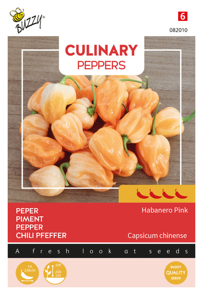 Chili ‘Habanero Pink’ frön – Buzzy Capsicum chinense