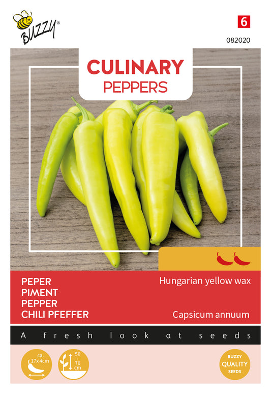 Hungarian Yellow Wax chili siemenet – Buzzy Capsicum annuum