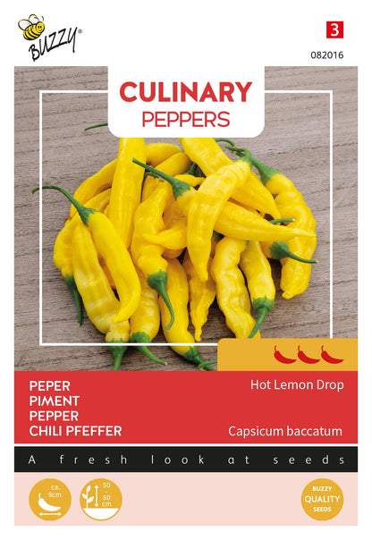 Chili ‘Lemon Drop’ frön – Buzzy Capsicum baccatum