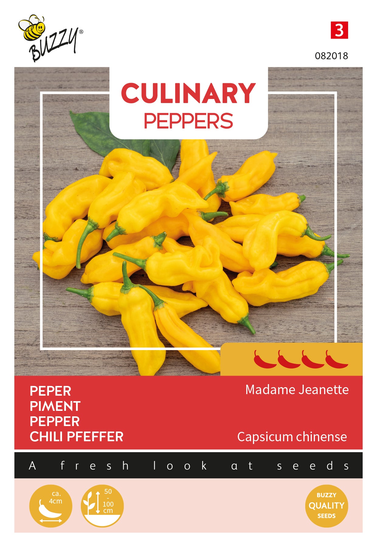 Madame Jeanette chili siemenet – Buzzy Capsicum chinense