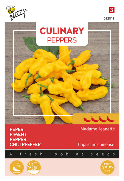 Madame Jeanette chili siemenet – Buzzy Capsicum chinense