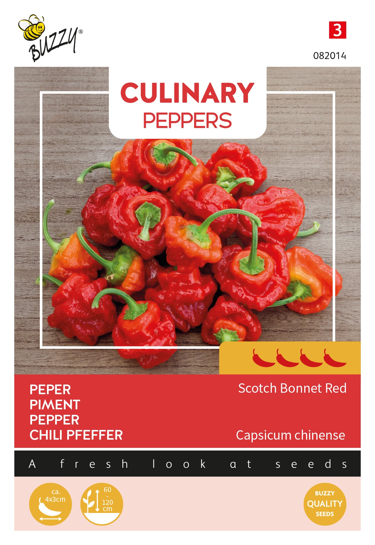Scotch Bonnet Red chili siemenet – Buzzy chilinsiemenet Capsicum chinense